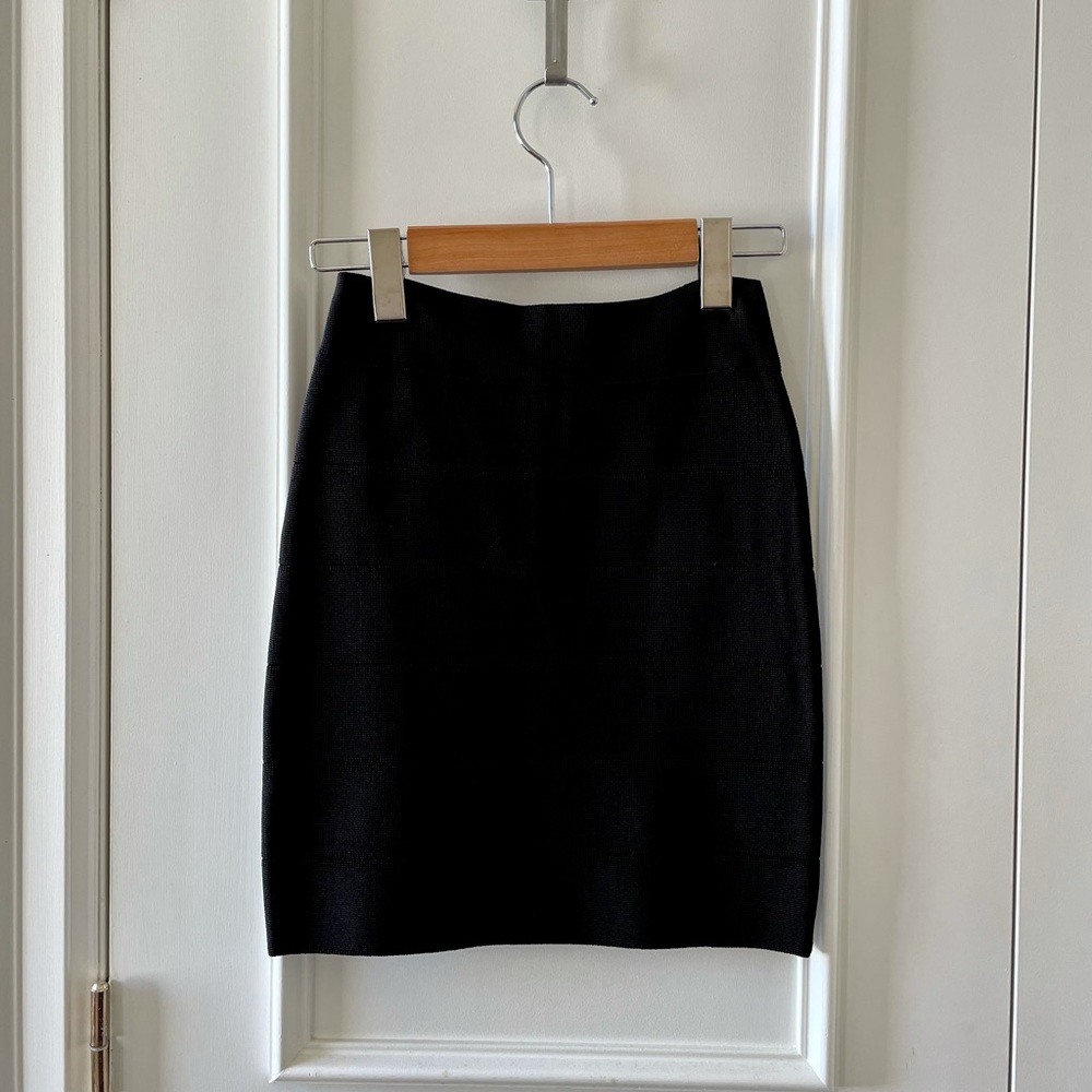 Black Bandage Mini Skirt